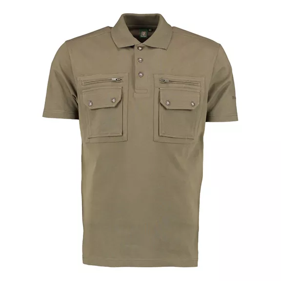 OS Trachten, férfi galléros poló, khaki/schlamm, M