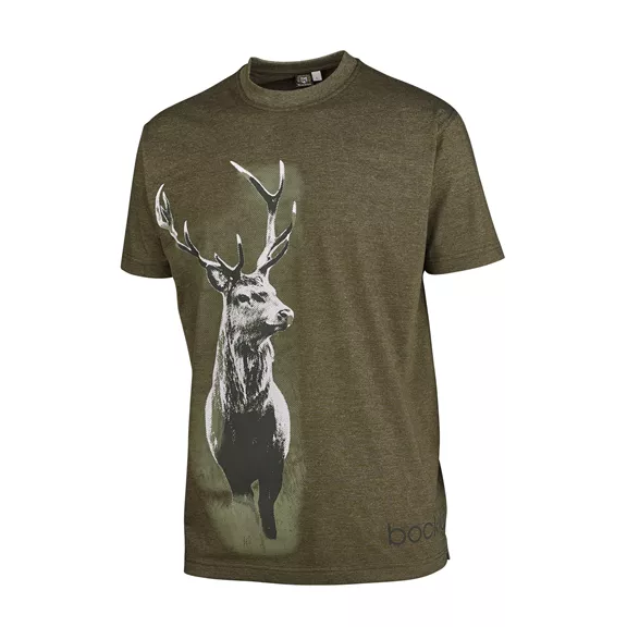 OS Trachten férfi póló, olajzöld,  4XL