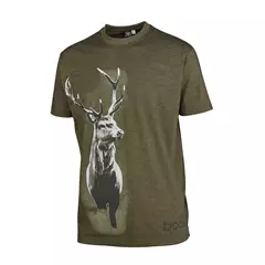 OS Trachten férfi póló, olajzöld,  4XL