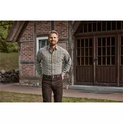 OS Trachten h.ujjú ing, sötétbarna, 39/40