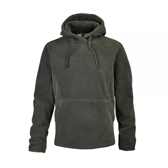 Percussion kapucnis férfi fleece pulóver, zöld M