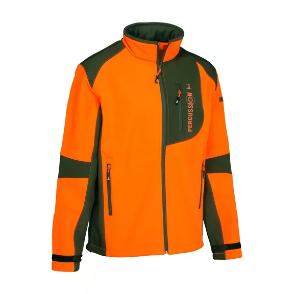 Percussion férfi softshell dzseki, zöld-narancs, L