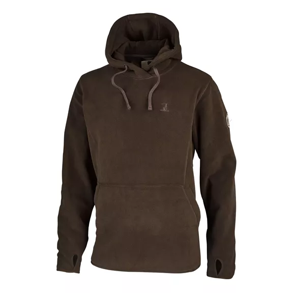 Percussion kapucnis férfi fleece pulóver, braun, 3XL