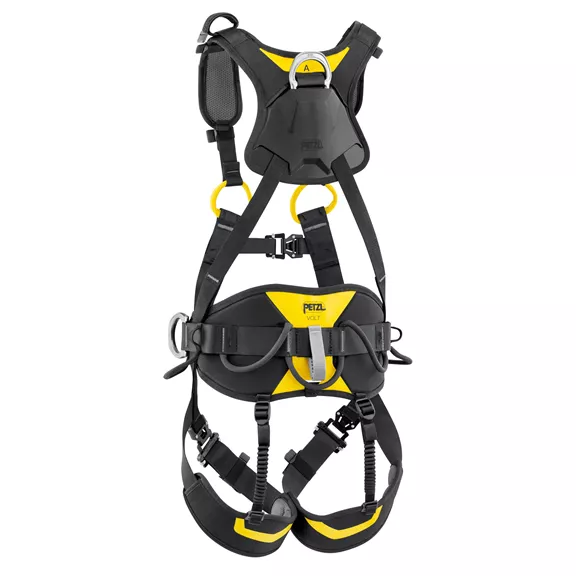 Petzl Volt light teljes testheveder, méret 2, derék 83 – 120 cm, comb 50 – 65 cm, testmagasság 175 – 200 cm.