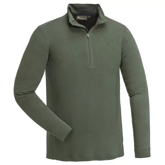 Pinewood Abisko Merino Base Half Zip férfi felső, Dark Mossgreen XL Pinewood Abisko Merino Base Half Zip férfi felső, Dark Mossgreen XL