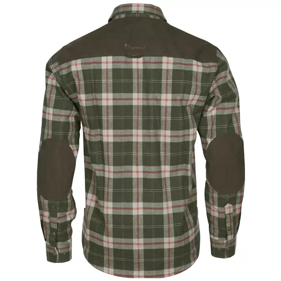 Pinewood Douglas hosszú ujjú férfi ing, D.Green/Red, XXL