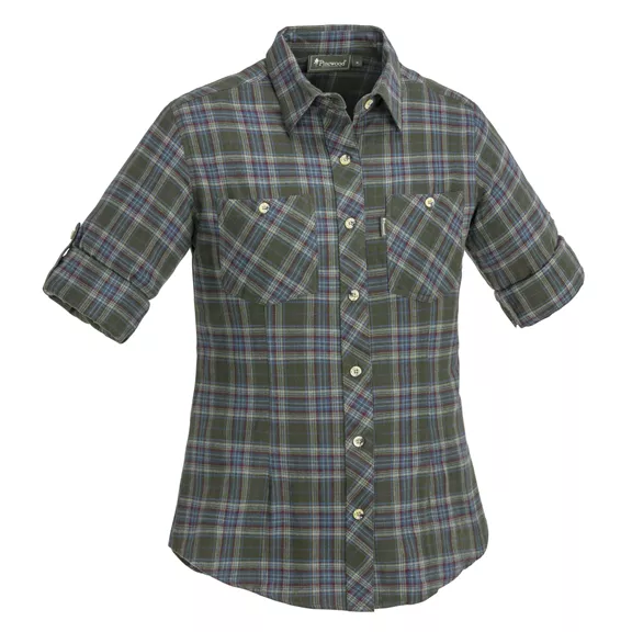 Pinewood Felicia h.ujjú női flanel ing, green-blue XXL Pinewood Felicia h.ujjú női flanel ing, green-blue XXL