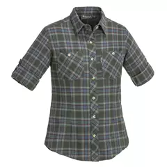 Pinewood Felicia h.ujjú női flanel ing, green-blue XXL