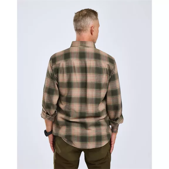 Pinewood Finnveden Forest férfi flanel ing – olívazöld/sötétzöld, L
