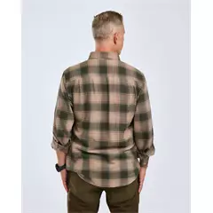 Pinewood Finnveden Forest férfi flanel ing – olívazöld/sötétzöld, S