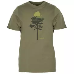 Pinewood Finnveden Recycled Outdoor női póló, Olive Mel Pine Tree, L