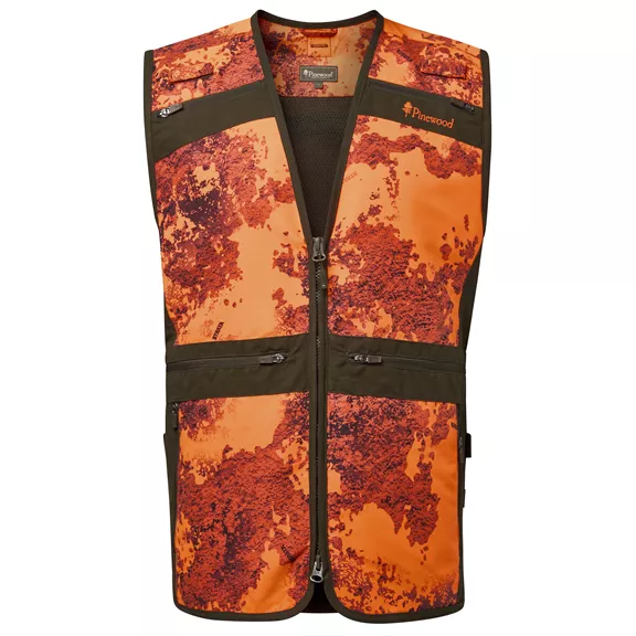Pinewood Furudal Hunt Pro 2.0 Camou férfi mellény, Strata Blaze/Moss Gr, XXL