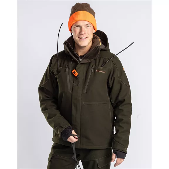 Pinewood Furudal Hunters Wool férfi kabát, Moss Green, L