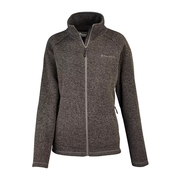 Pinewood GABRIELLA női kötött fleece kabát, Earth Brown Mel, M