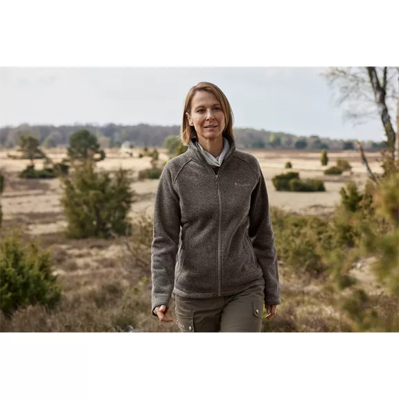 Pinewood GABRIELLA női kötött fleece kabát, Earth Brown Mel, M