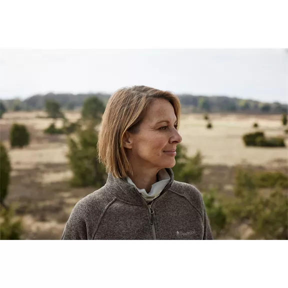 Pinewood GABRIELLA női kötött fleece kabát, Earth Brown Mel, M
