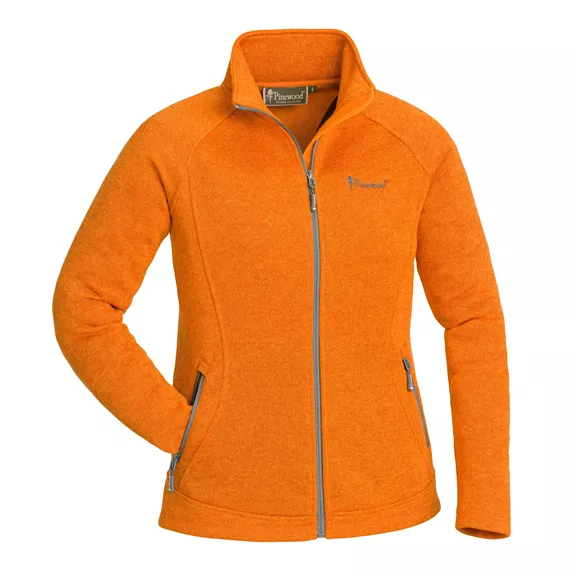 Pinewood GABRIELLA női kötött fleece kabát, narancs melanzs, L Pinewood GABRIELLA női kötött fleece kabát, narancs melanzs, L