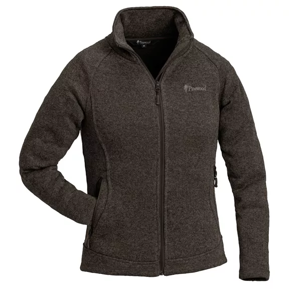 Pinewood GABRIELLA női kötött fleece kabát, olajzöld, M