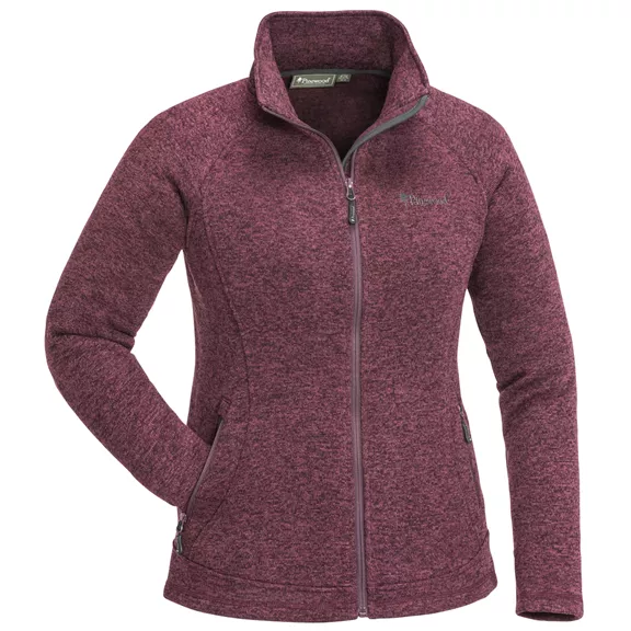 Pinewood GABRIELLA női kötött fleece kabát, plum mel L Pinewood GABRIELLA női kötött fleece kabát, plum mel L