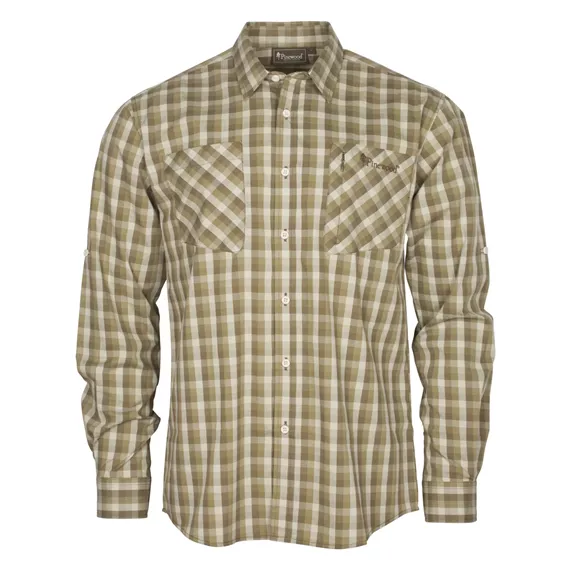 Pinewood Glenn hosszú ujjú férfi ing, Green/Olive, M