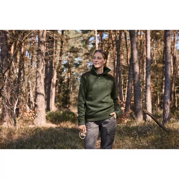 Pinewood Hurricane női pulóver, D.green mel, S