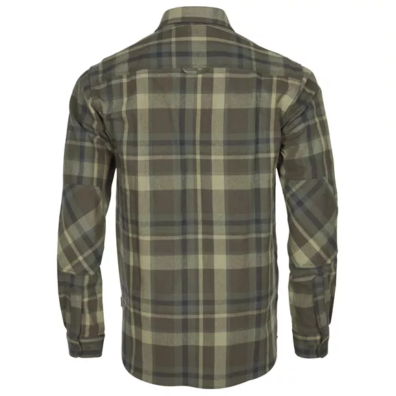 Pinewood Lappland Rough Flannel férfi hosszú ujjú ing, Green/Brown, M
