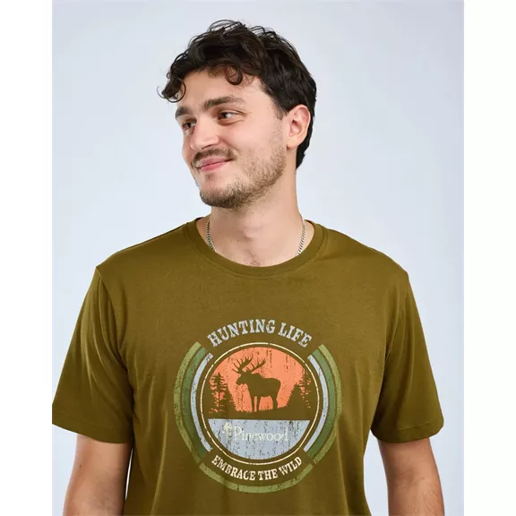 Pinewood Moose férfi póló – olívazöld (Hunting Olive), M