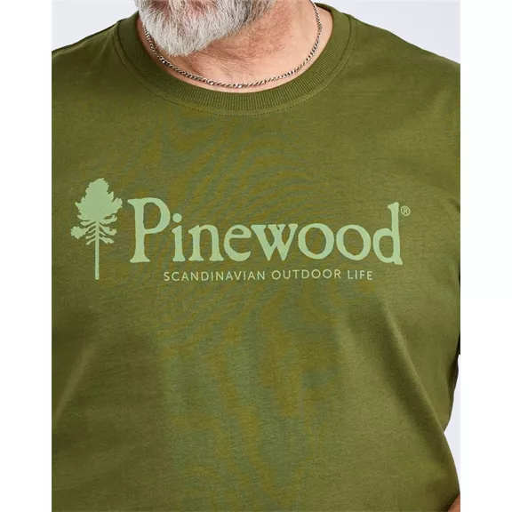 Pinewood Outdoor Life férfi póló, Pine Green, S