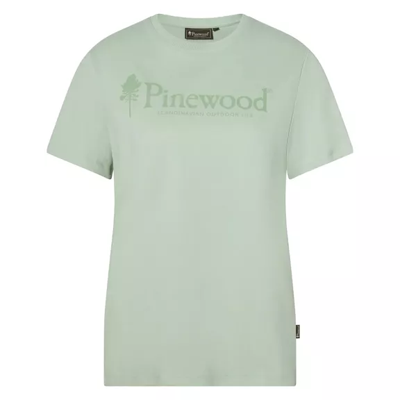 Pinewood Outdoor Life női pamut póló, Frosty Green, S