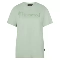Pinewood Outdoor Life női pamut póló, Frosty Green, XS