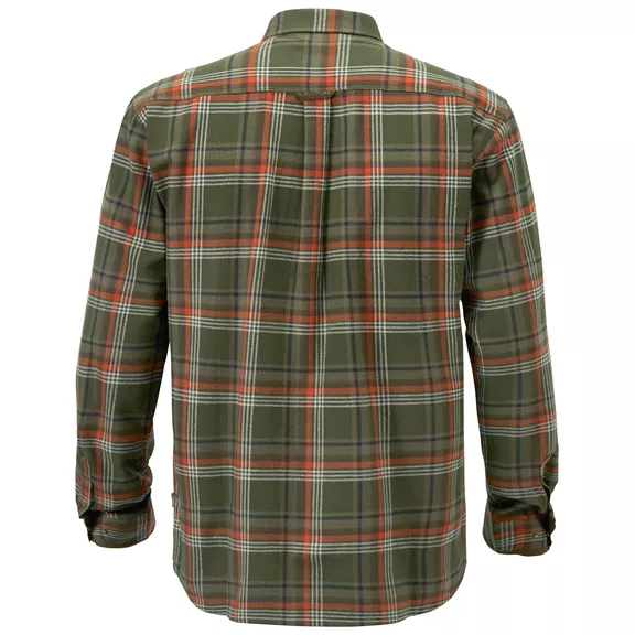 Pinewood Prestwick Exklusiv hosszú ujjú férfi ing, Green-burned orange, M