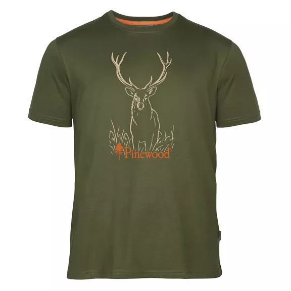 Pinewood Red Deer férfi póló – zöld (Green-26), L