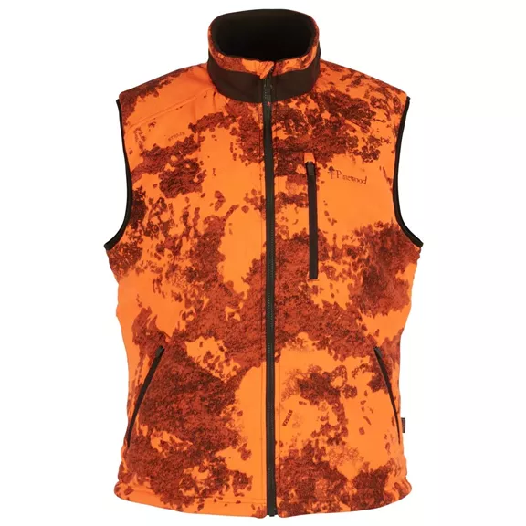 Pinewood Reversible Camo Fleece mellény, Strata Blaze/H.Green, M