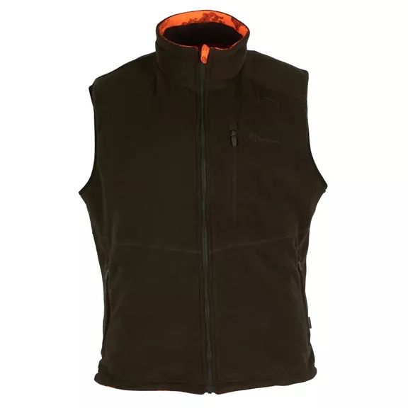 Pinewood Reversible Camo Fleece mellény, Strata Blaze/H.Green, M