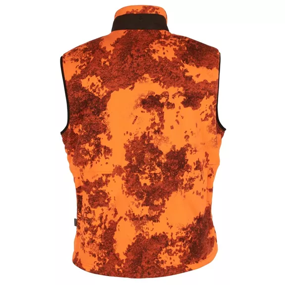 Pinewood Reversible Camo Fleece mellény, Strata Blaze/H.Green, M