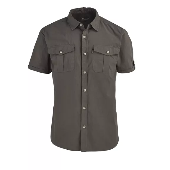 Pinewood Safari rövid ujjú férfi ing, Dark Olive, S