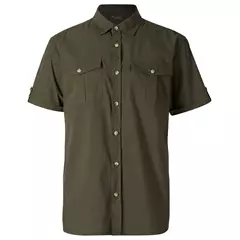 Pinewood Safari rövid ujjú férfi ing, Moss Green, S