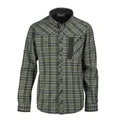 Pinewood Wolf hosszú ujjú férfi ing, Mid Green/Dark Green, S