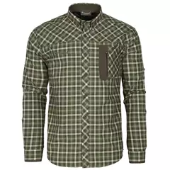 Pinewood Wolf hosszú ujjú férfi ing, PineGreen/Offwhite, L