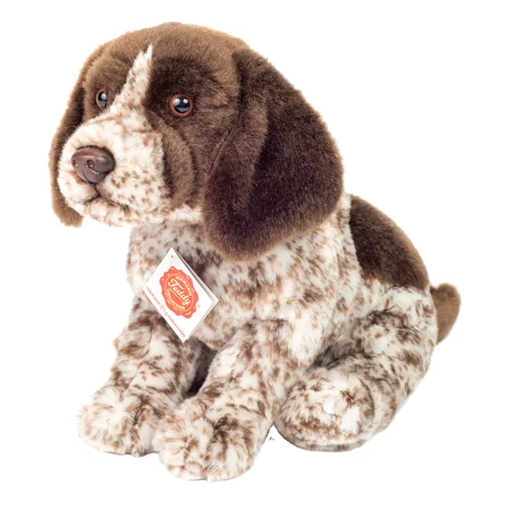 Plüssállat, drótszőrű német vizsla, 30cm