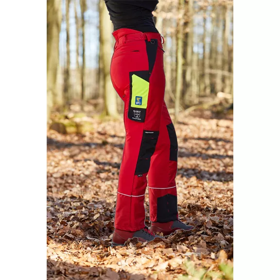 Profiforest Extreme Strech női vágásbetétes nadrág, piros, 4XL.
