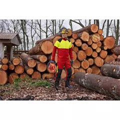 Profiforest Flex munkakabát, piros-neonsárga, M.