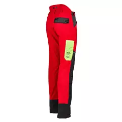 Profiforest Flex vágásbetétes deréknadrág, piros-neonsárga, 3XL + 7 cm.