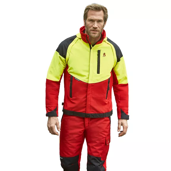 Profiforest munkakabát Air+, piros-sárga, S