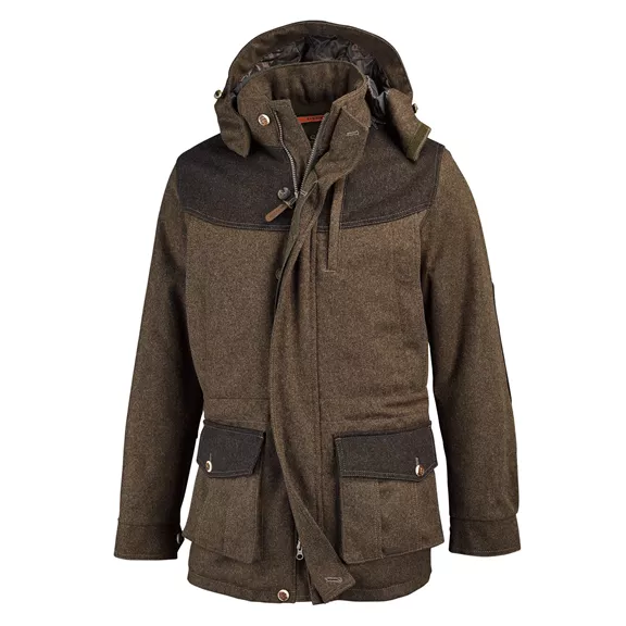 Rascher férfi lóden kabát, barna 48