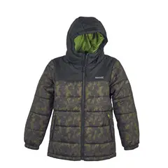 Regatta Lofthouse kapucnis, steppelt gyerek kabát, black-distress camo, 176.