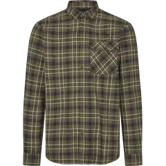 Seeland Glen férfi hosszú ujjú flanel ing, Grape Leaf-Dark Navy Check, 3XL