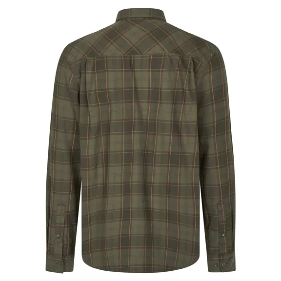 Seeland Glen férfi hosszú ujjú flanel ing, Pine green-dark navy check, 3XL
