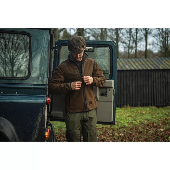 Seeland Rogue Solid kifordítható férfi fleece, Grizzly brown/demitasse brown, S