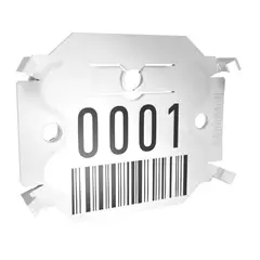 Signumat Arbo-Tag jelölőlapka, ACÉL, fehér (Resistant White), egyedi felirat, 800 db